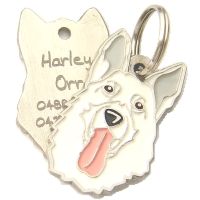 medagliette per cani - pastore svizzero bianco.jpg Medagliette per cani, medagliette per cani incise, medaglietta, incese medagliette per cani online, personalizzate medagliette, medaglietta